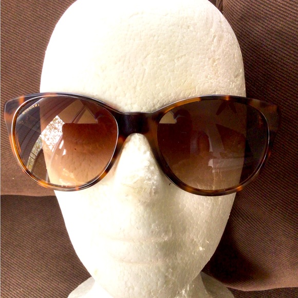 BVLGARI Accessories - Bvlgari Tortoise Gold Oval Sunglasses